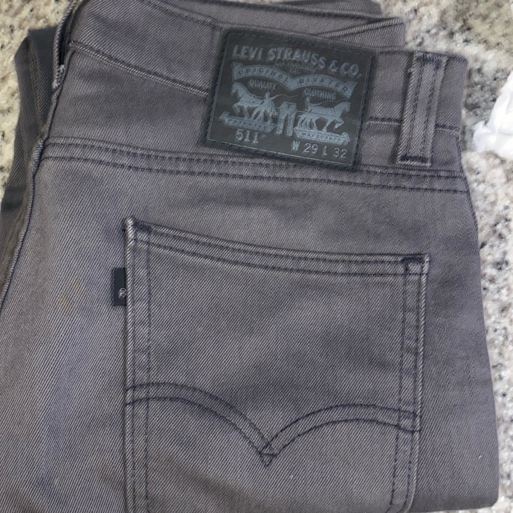 Gray Levi's slim fit jeans mens